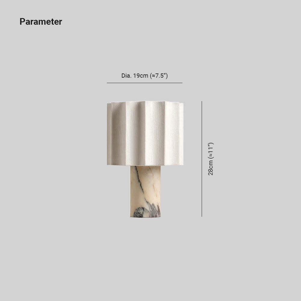 Kane Sculptural Marble Table Lamp