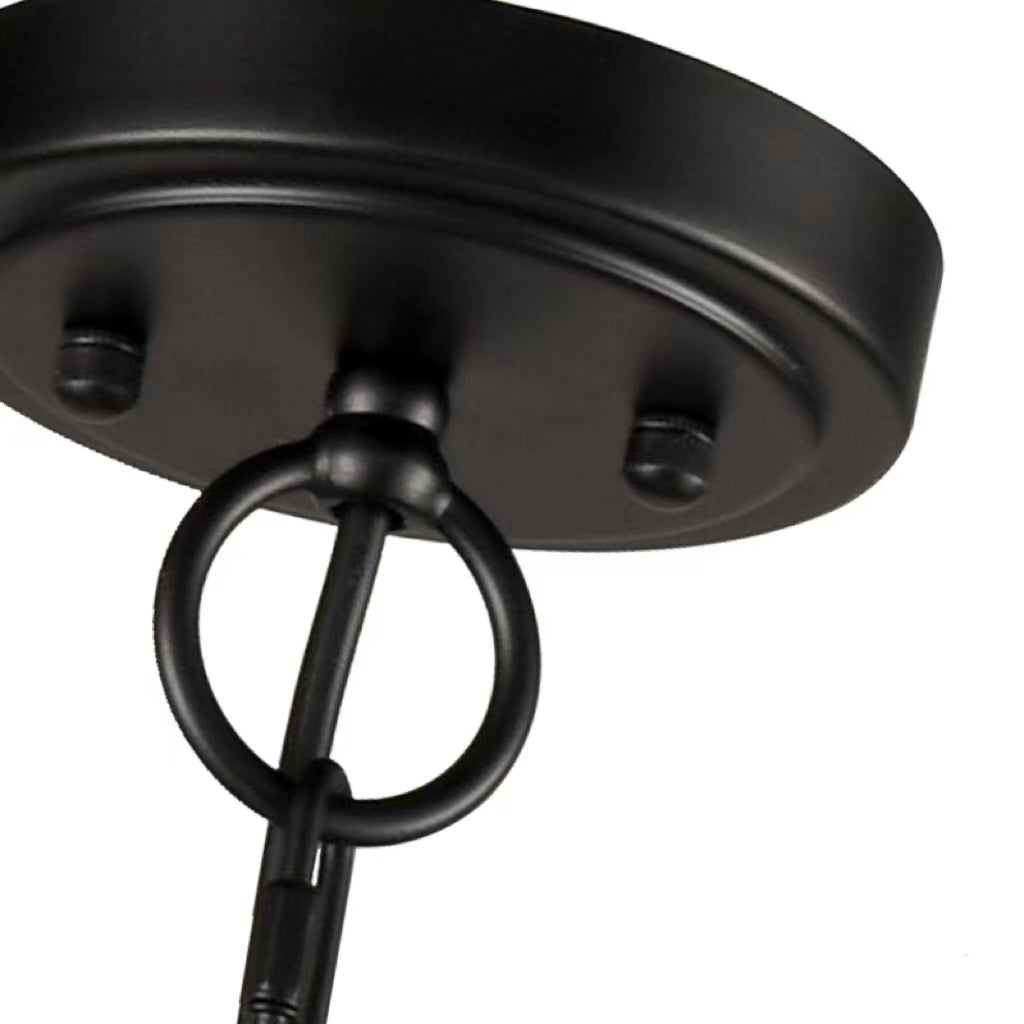 Silva Lustre Bougie LED Moderne, Métal, Noir,  Chambre à Coucher
