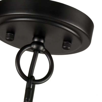 Silva Lustre Bougie LED Moderne, Métal, Noir,  Chambre à Coucher
