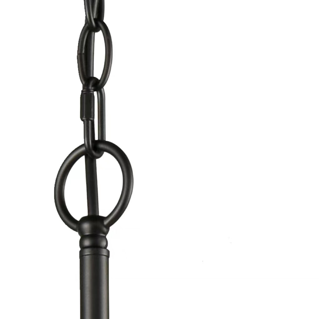 Silva Lustre Bougie LED Moderne, Métal, Noir,  Chambre à Coucher