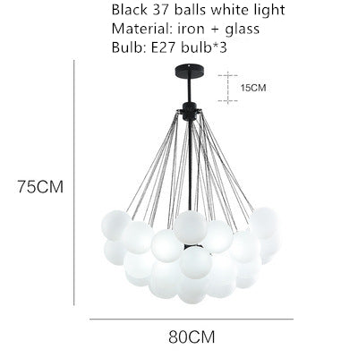 Nordic Bubble Chandelier Glass Ball Pendant