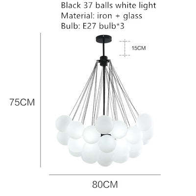 Nordic Bubble Chandelier Glass Ball Pendant