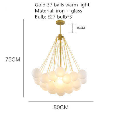 Nordic Bubble Chandelier Glass Ball Pendant