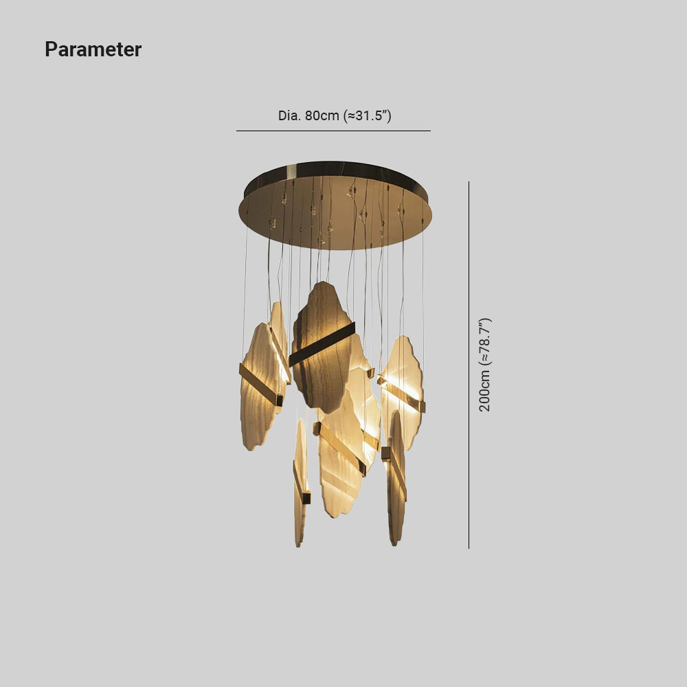 Artelux Highend Modern Sculptural Alabaster Chandelier