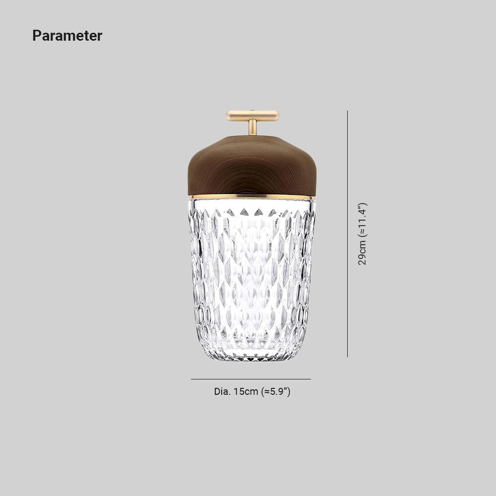 Verona Folia Cristal Portable Lampe de Table