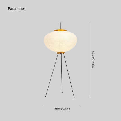 Renée Design Lampadaire Simple Métal/Papier Blanc Bureau/Salon