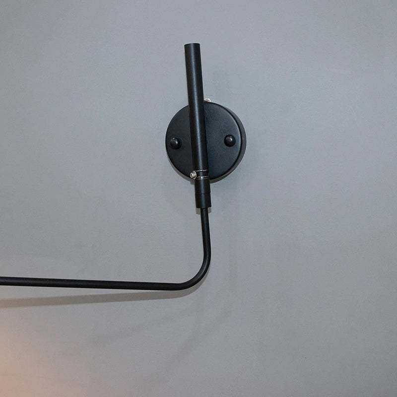 Schmitt Simple LED Applique Murale Linéaire Industrielle 1/2 Lumières Métal Noir Salon/Chambre à Coucher