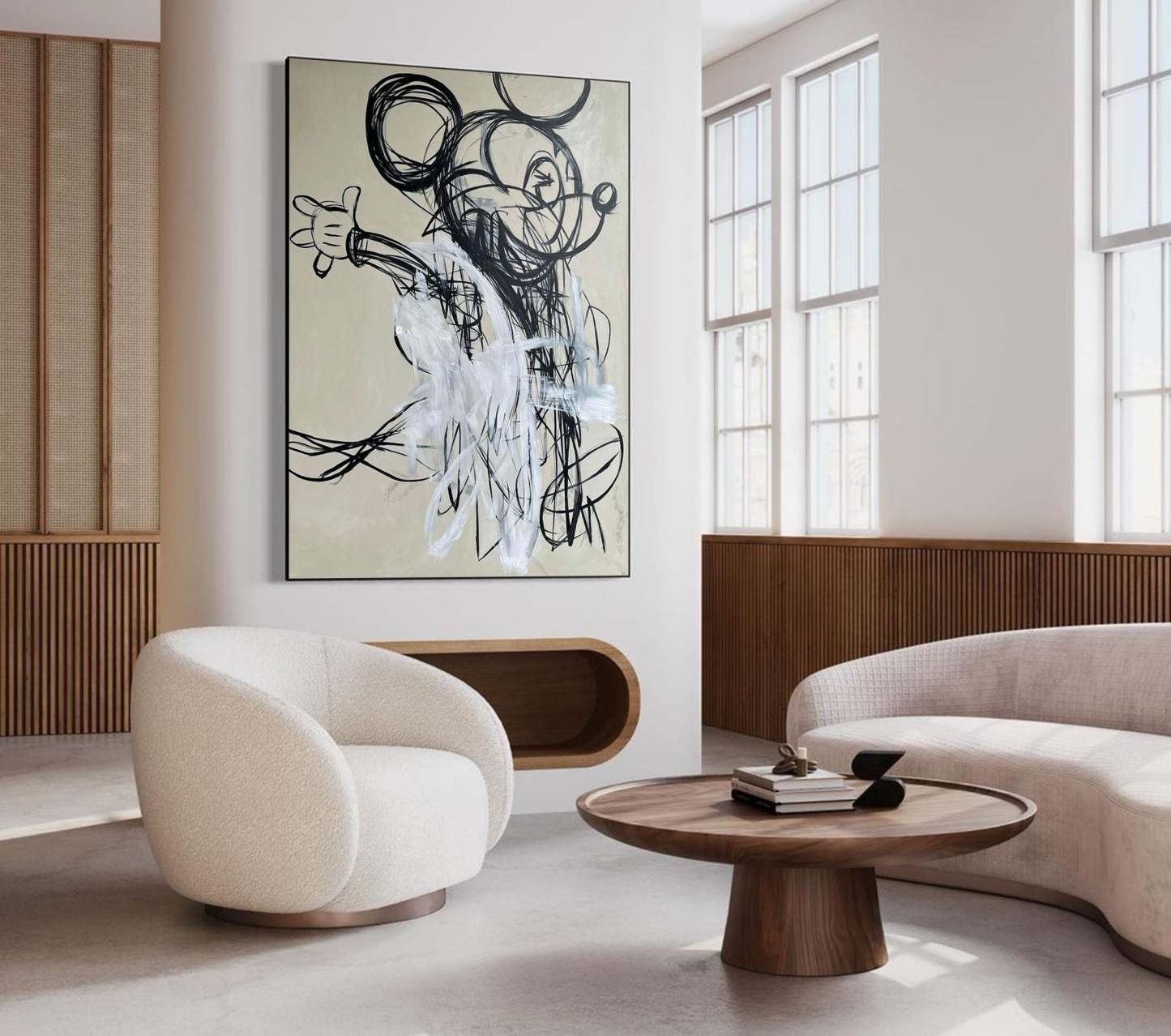 Minimalisme Abstrait Toile Art Mural Encadrée Peinture À L'huile | Las Sola