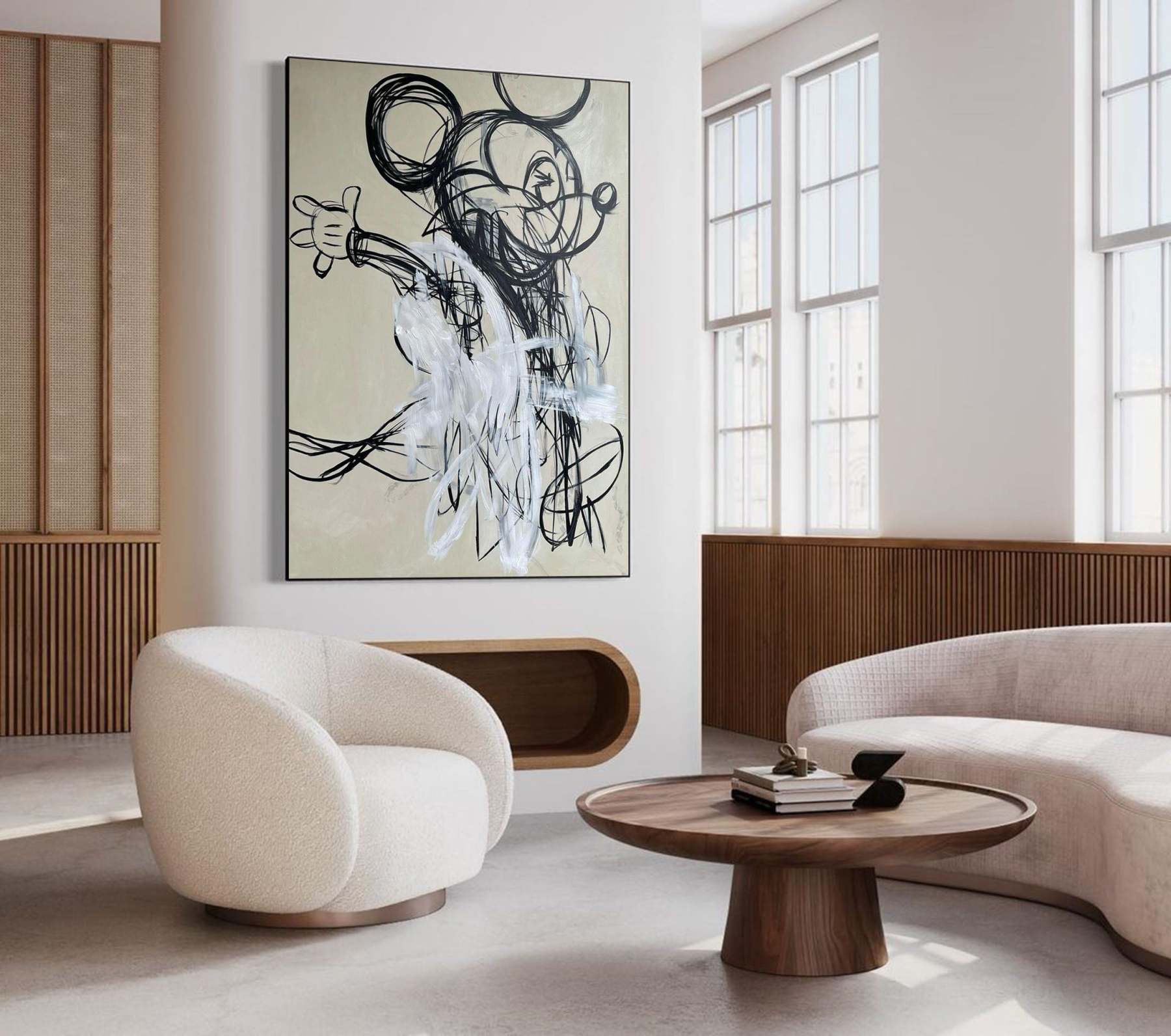 Minimalisme Abstrait Toile Art Mural Encadrée Peinture À L'huile | Las Sola