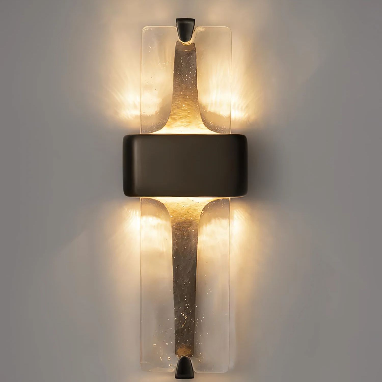 Edge Modern Unusual Glass Metal Wall Lamp Dining Room Bedroom