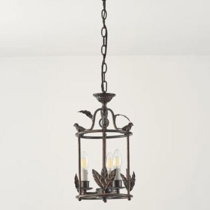 Alessio Vintage Metal Bronze Gold Pendant Light Dining Room Bedroom