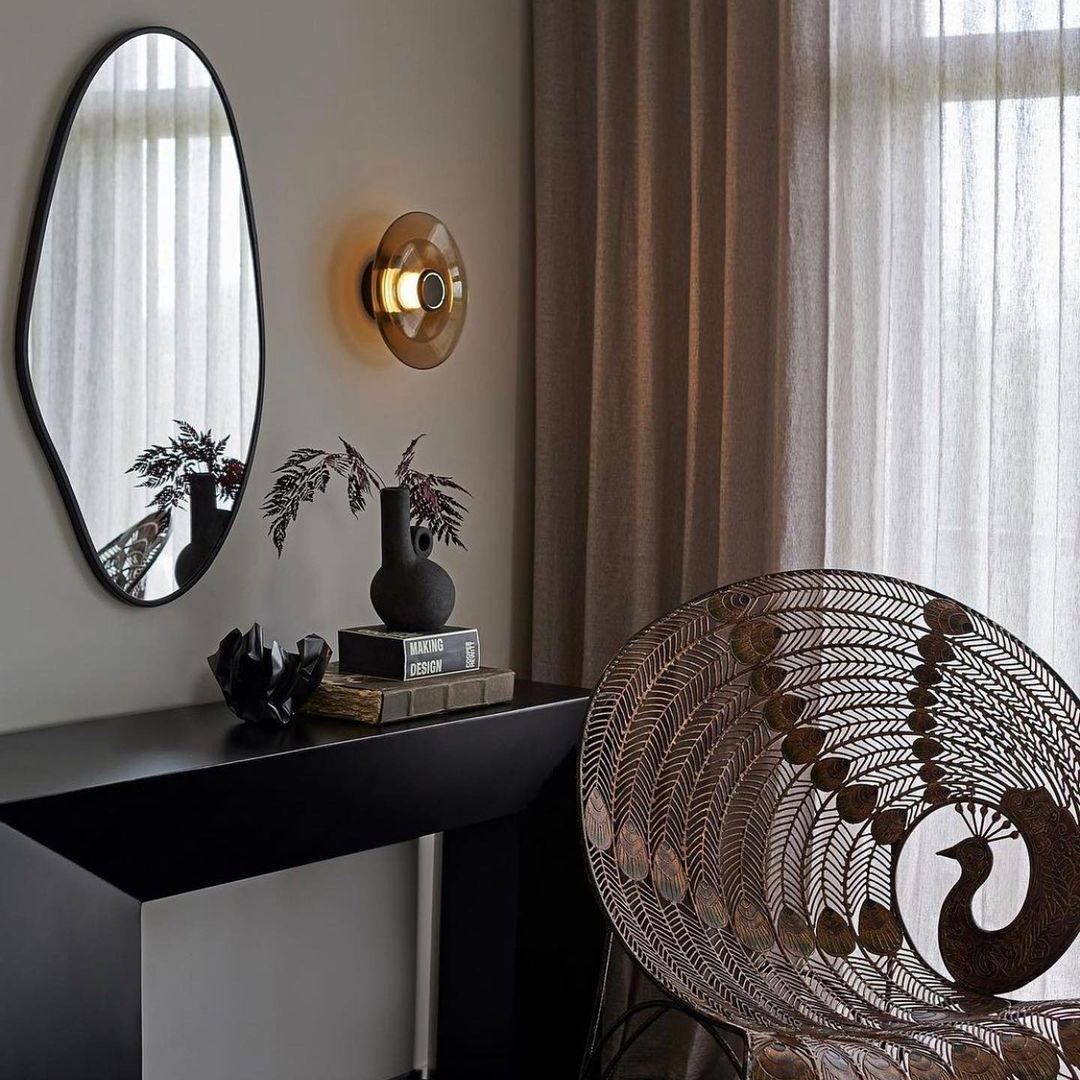 Hailie Vintage Round Glass Wall Light Shades Bedroom Hallway Kitchen