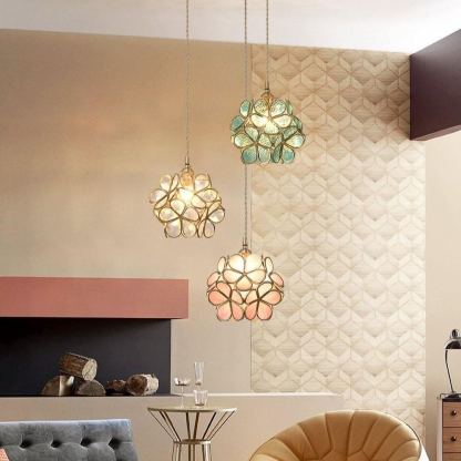 Alessio Vintage Flower Glass Pendant Light Shades Living Room Bedroom