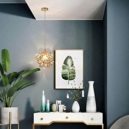 Alessio Vintage Flower Glass Pendant Light Shades Living Room Bedroom
