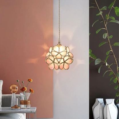 Alessio Vintage Flower Glass Pendant Light Shades Living Room Bedroom