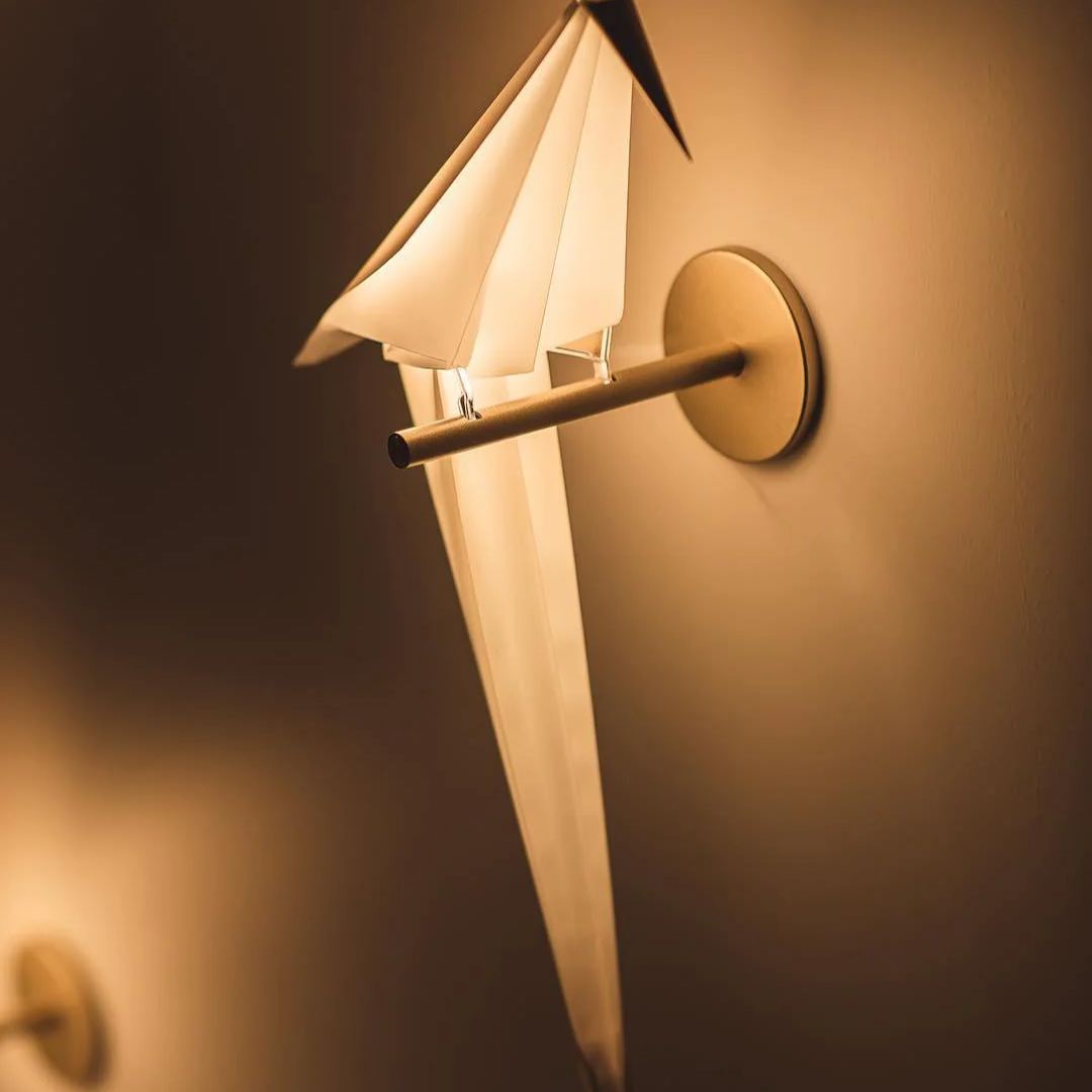 Orr Modern Unusual Bird PC Metal Wall Light Bedroom Study Living Room