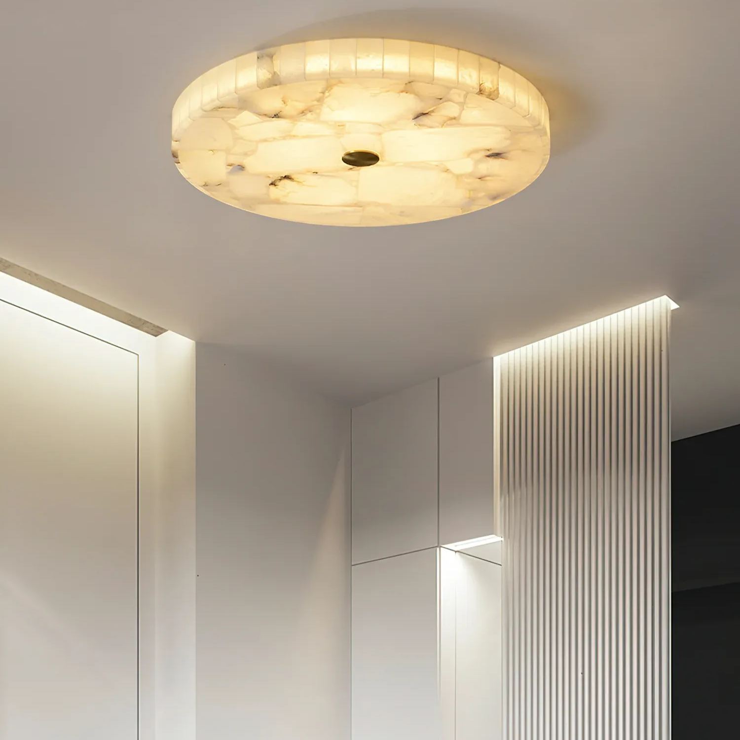 Byers Modern Minimalism LED Round Ceiling Lamp Metal  Resin Bedroom  Dining Room