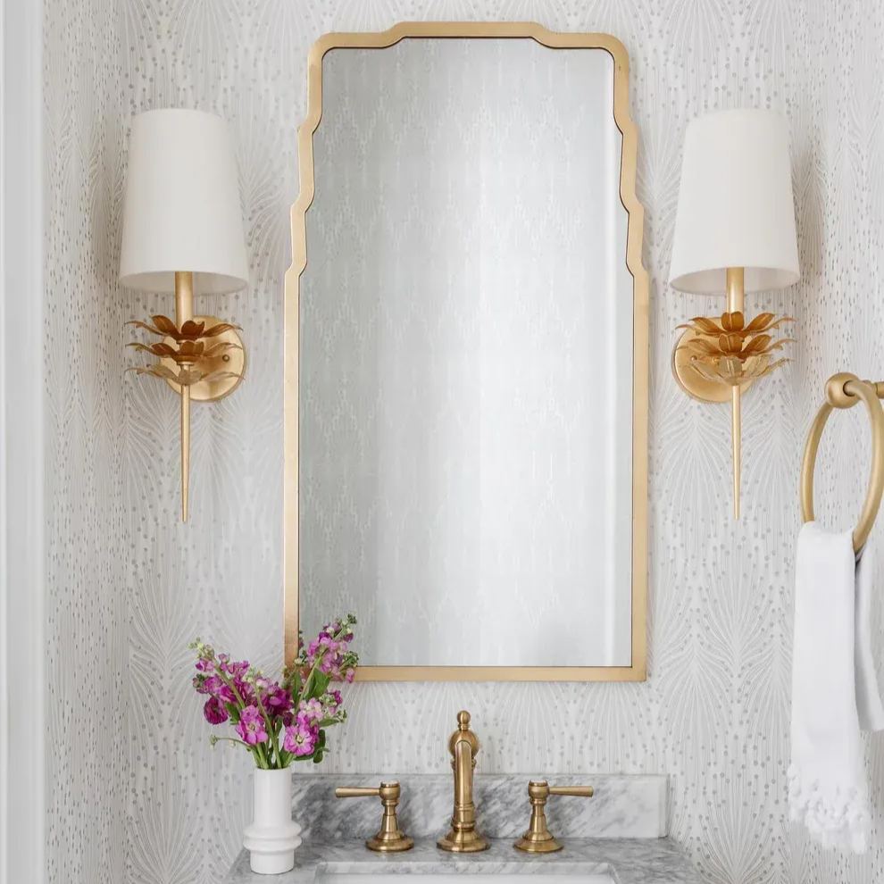 Alessio Vintage Antique Métal Tissu Applique Murale Abat Jours Salle de Bain Chambre