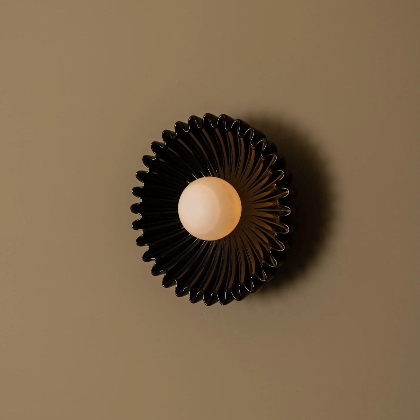 Elif Unusual Round Marble Glass Wall Lamp Indoor