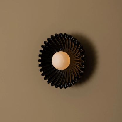Elif Unusual Round Marble Glass Wall Lamp Indoor