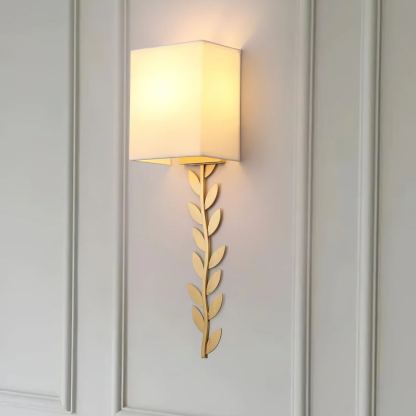Valentina Modern Minimalism  Wall Lamp Metal Fabric Bedroom  Dining Room