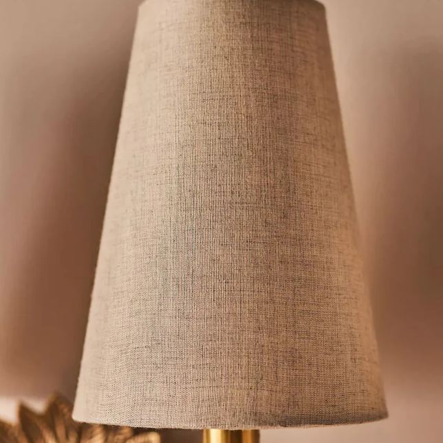 Alessio Vintage Classical Brass Fabric Wall Light Shades Bedroom Living Room