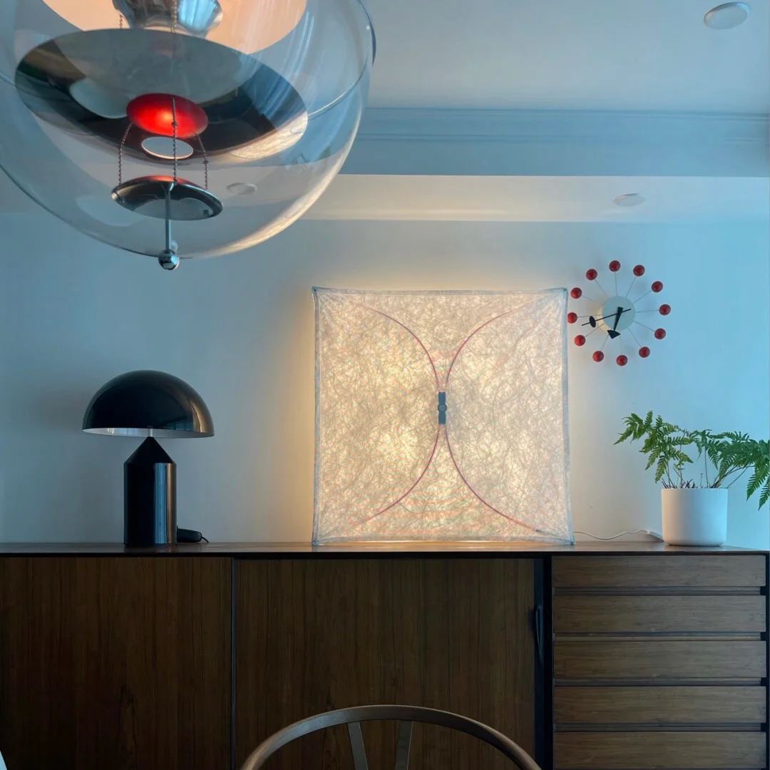 Ozawa Natural Paper Metal White Wall Lamp Dining Room Bedroom