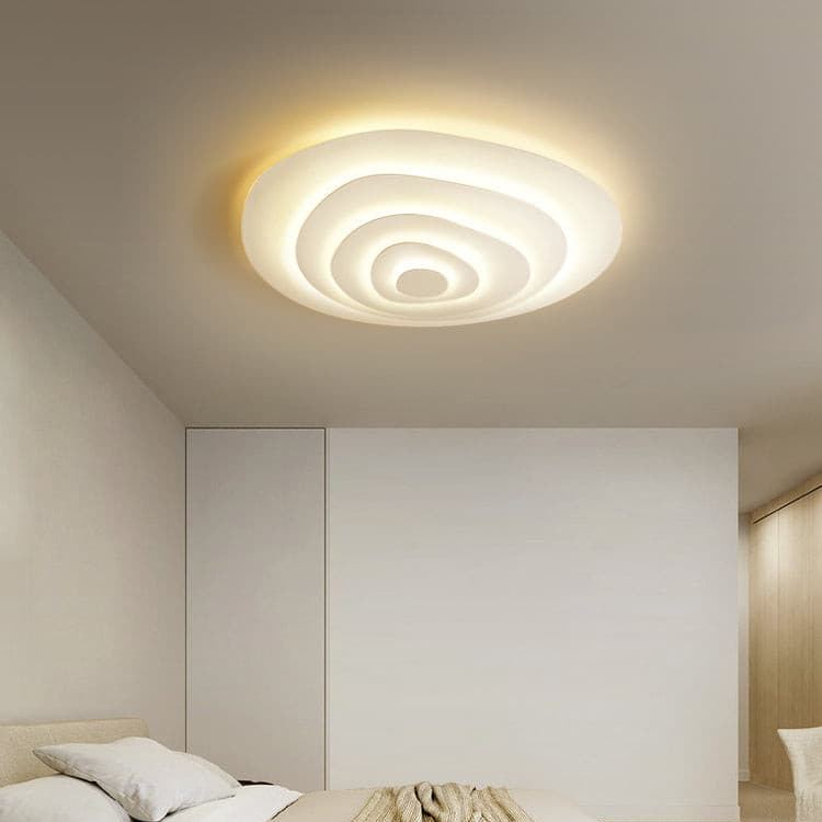 Quinn Modern Ripple Metal Ceiling Light Fixture Bedroom Living Room
