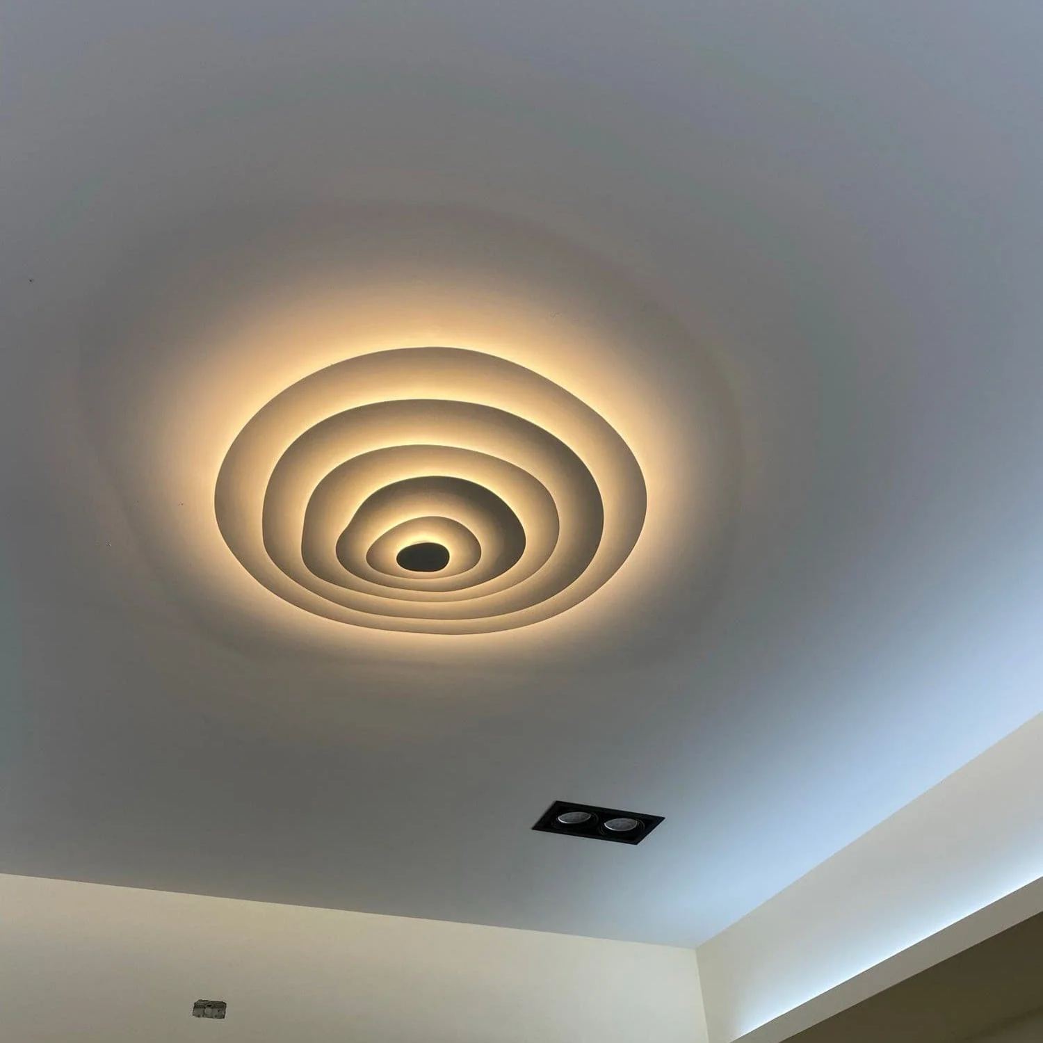 Quinn Modern Ripple Metal Ceiling Light Fixture Bedroom Living Room