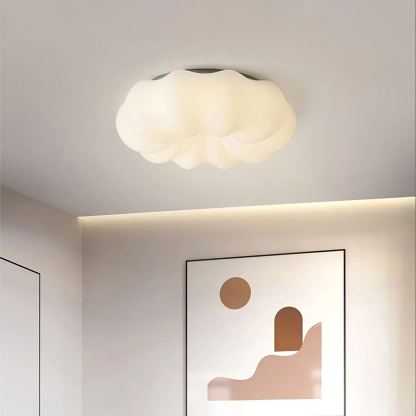 Quinn Modern White Cloud Metal PE Ceiling Lamp Bedroom  Dining Room