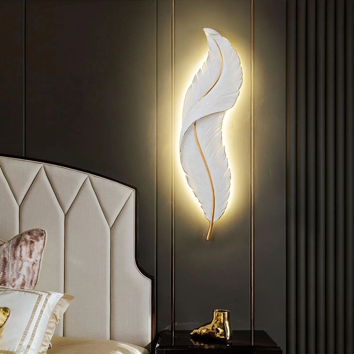 Ozawa Naturel LED Résine Applique Murale Salle à Manger Chambre à Coucher