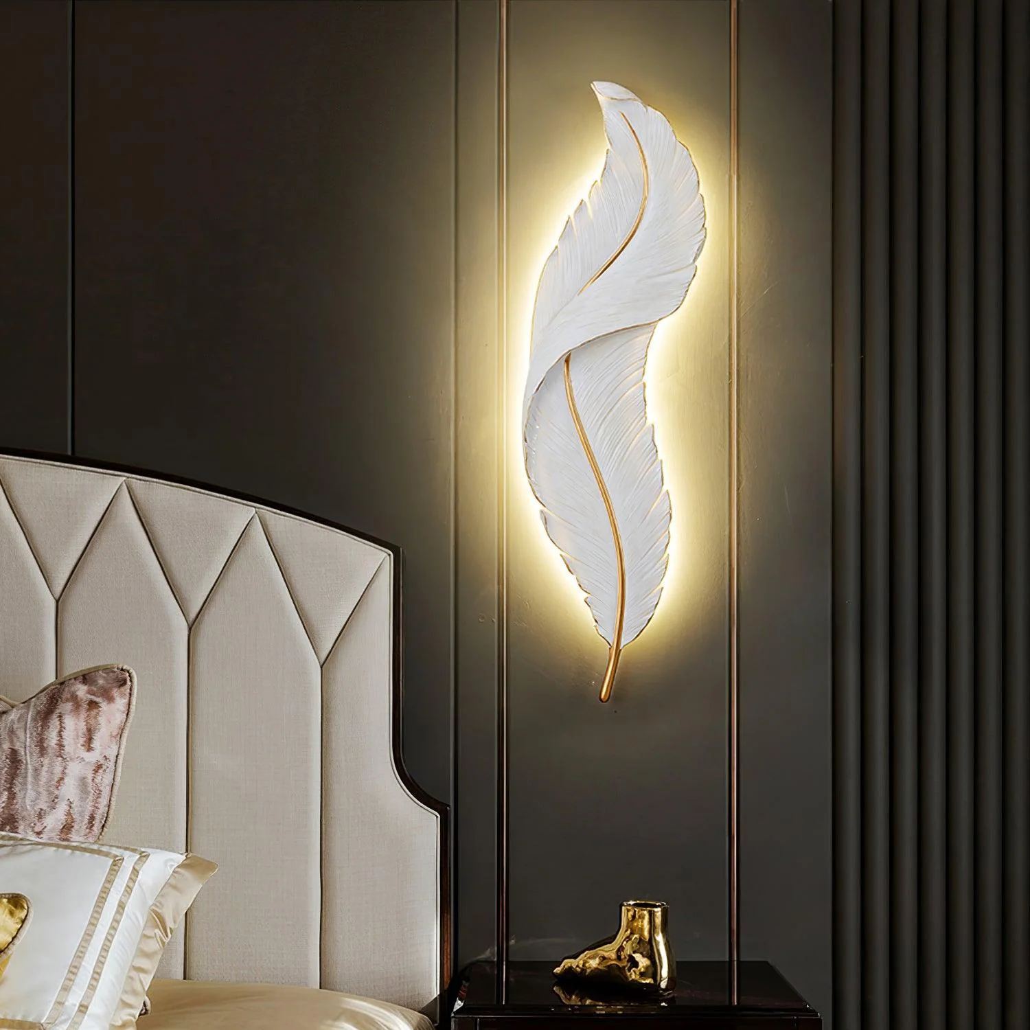 Ozawa Naturel LED Résine Applique Murale Salle à Manger Chambre à Coucher