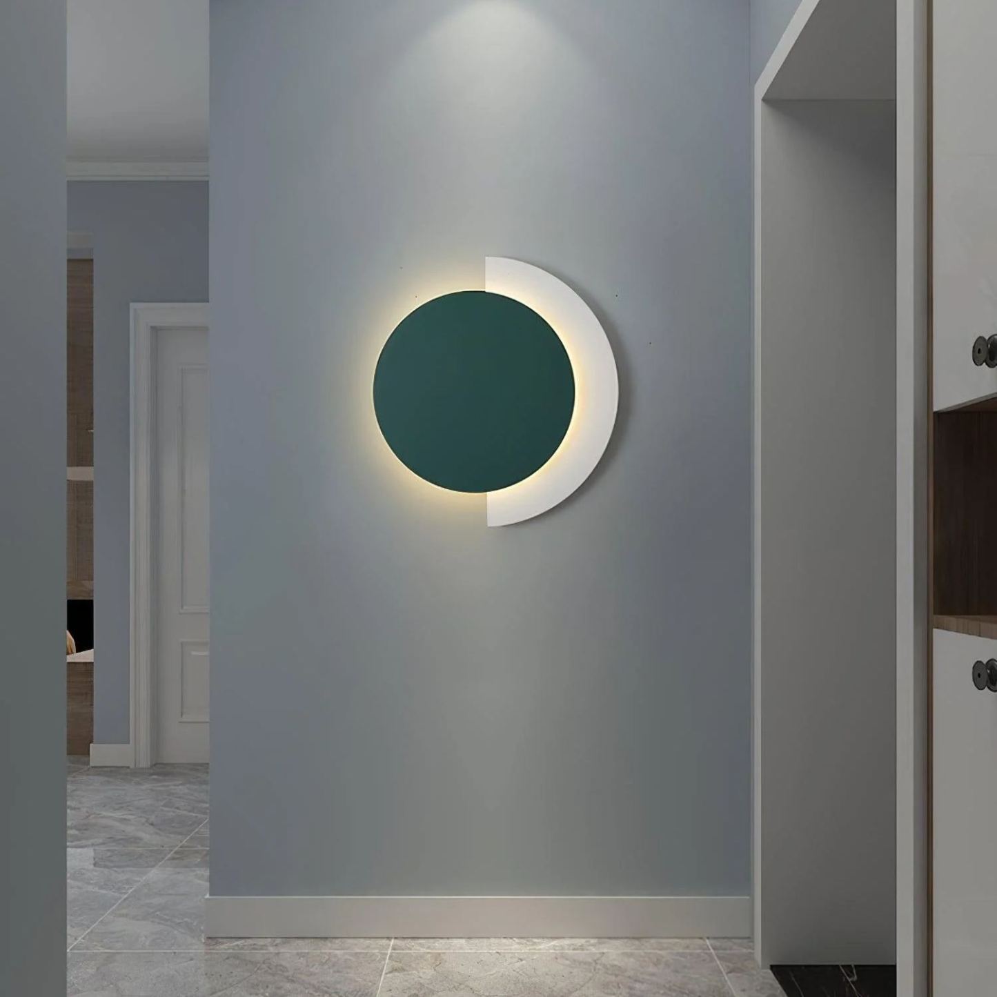 Edge Minimalisme Arrondi Acrylique Métal Applique Murale Salle à Manger Chambre à Coucher