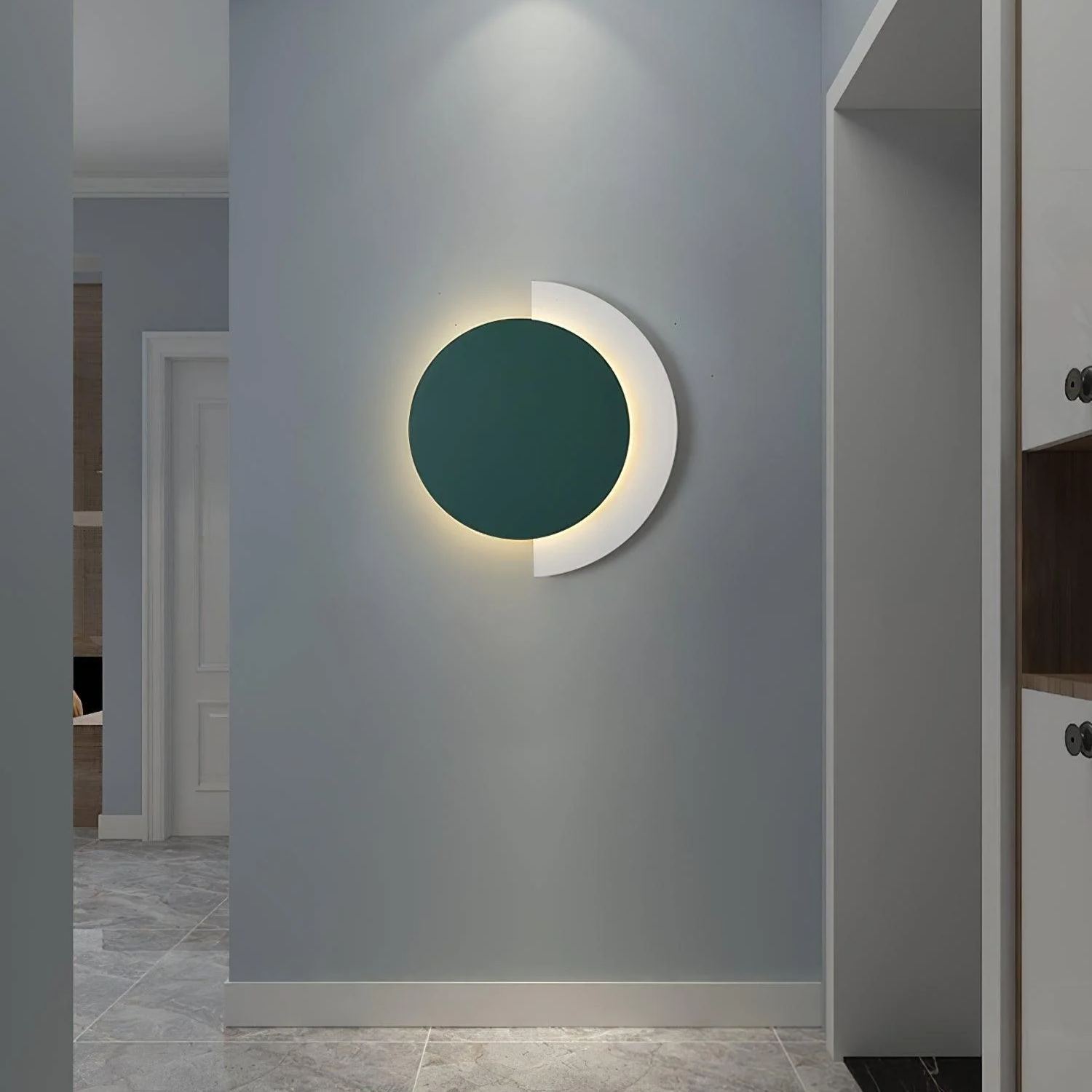 Edge Minimalisme Arrondi Acrylique Métal Applique Murale Salle à Manger Chambre à Coucher