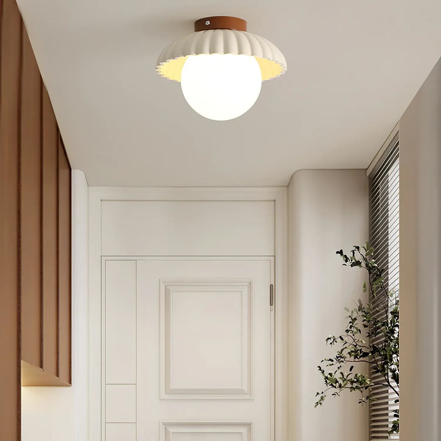 Hailie Vintage Brown Green Ceiling Light Bedroom Dining Room