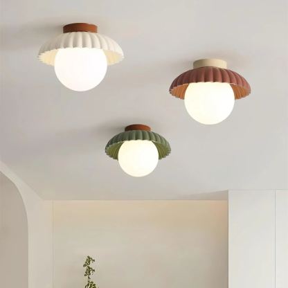 Hailie Vintage Brown Green Ceiling Light Bedroom Dining Room