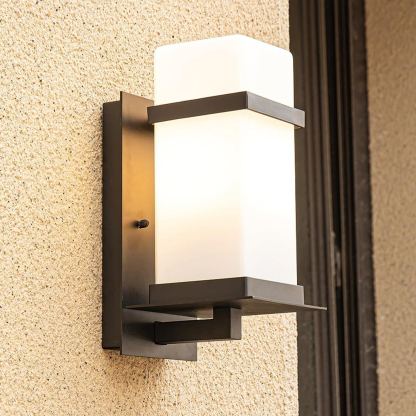 Edge Urbain Verre Métal Applique Murale Jardin Parc Étanche