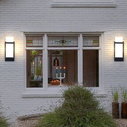 Edge Urbain Verre Métal Applique Murale Jardin Parc Étanche