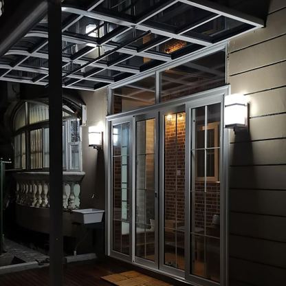 Edge Urbain Verre Métal Applique Murale Jardin Parc Étanche