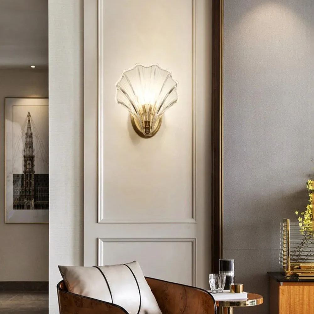 Orr Moderne Inhabituel Coquille Verre Applique Murale Chambre à Coucher Salon