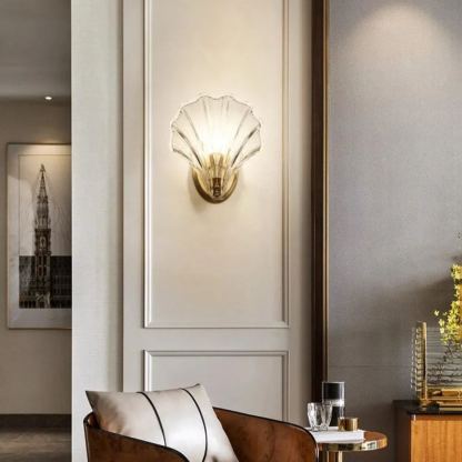 Orr Moderne Inhabituel Coquille Verre Applique Murale Chambre à Coucher Salon