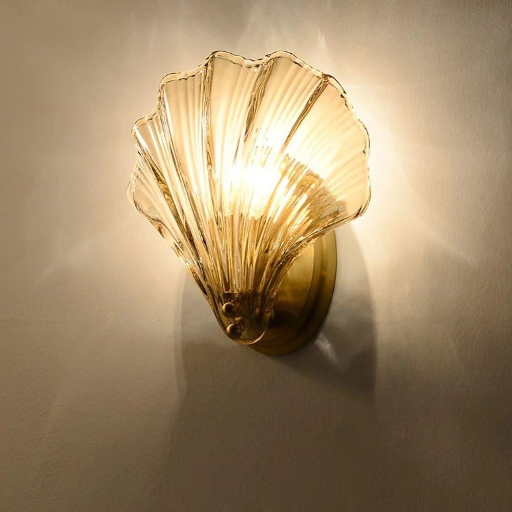 Orr Moderne Inhabituel Coquille Verre Applique Murale Chambre à Coucher Salon