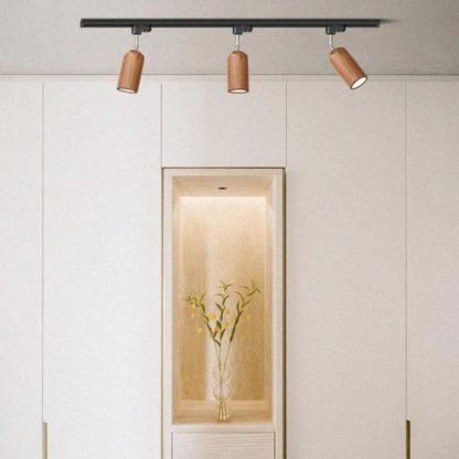 Ozawa Moderne Bois Piste Plafonnier Chambre à Coucher Salon Couloir