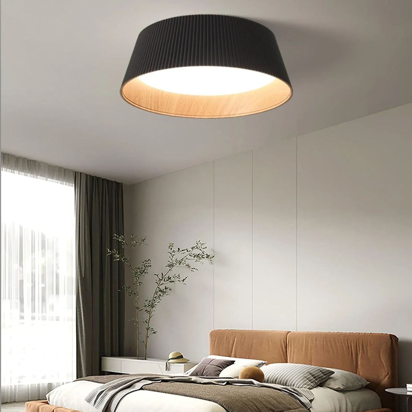 Ozawa Moderne Minimalisme Rond Métal Plafonnier Chambre à Coucher Couloir