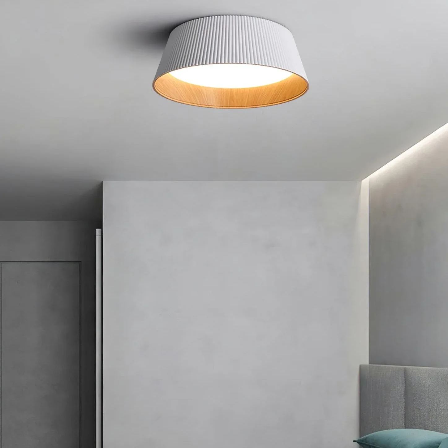 Ozawa Moderne Minimalisme Rond Métal Plafonnier Chambre à Coucher Couloir