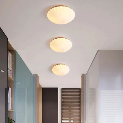 Quinn Moderne Urbain Coquillage Verre Plafonnier Chambre à Coucher Couloir