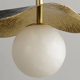 Jade Moderne Inhabituel Lotus Feuille Suspensions Chambre à Coucher Salon