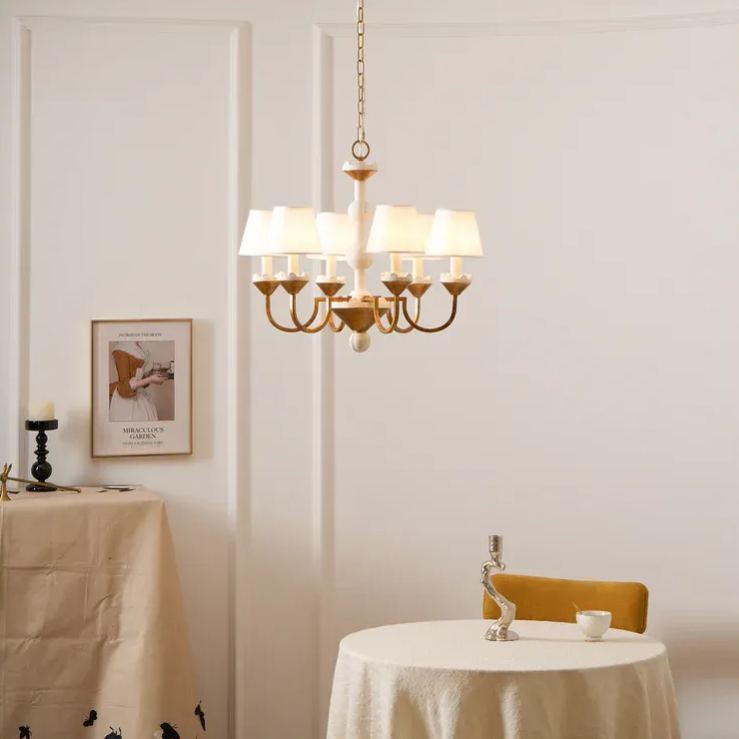 Magnifique Métal Bois Tissu Lustres Salle à Manger Chambre | Las Sola