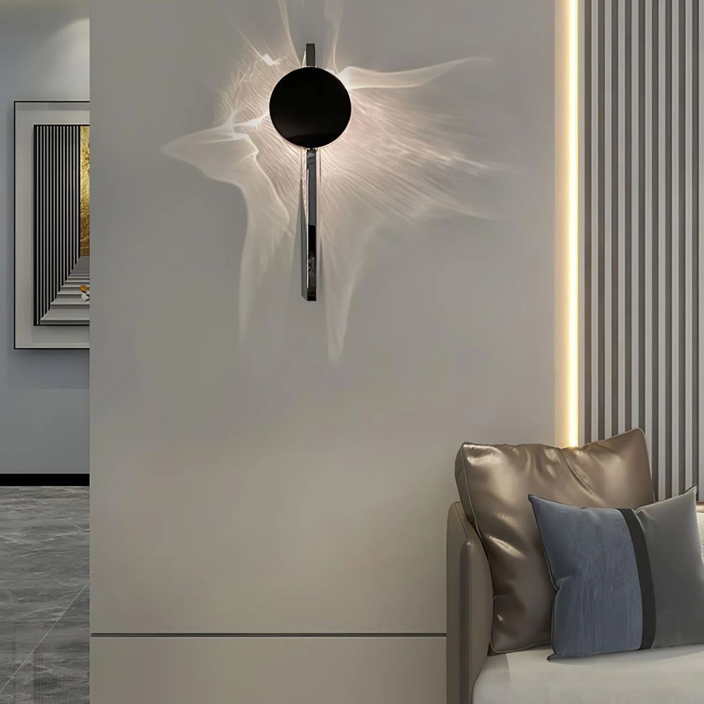 Edge Moderne Créatif Métal Applique Murale Chambre à Coucher Salon Couloir