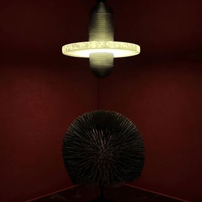 Jade Moderne Comète Rond Métal Albâtre Suspension Salle à Manger Salle de Bain